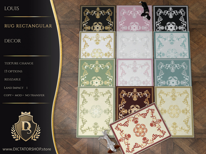 Second Life Marketplace - [Ds] Louis - Rug Rectangular Decor